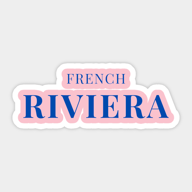 French Riviera Simple Blue Text Design Sticker by yourstruly